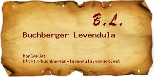 Buchberger Levendula névjegykártya